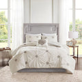 Malia Ivory 4 Piece Duvet Cover Set Duvet Covers By JLA HOME/Olliix (E & E Co., Ltd)