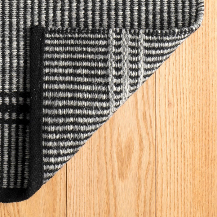 Malta Black Handwoven Wool Rug Rug By Annie Selke