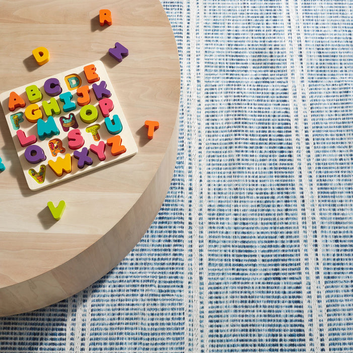 Malta Blue Machine Washable Rug Rug By Annie Selke