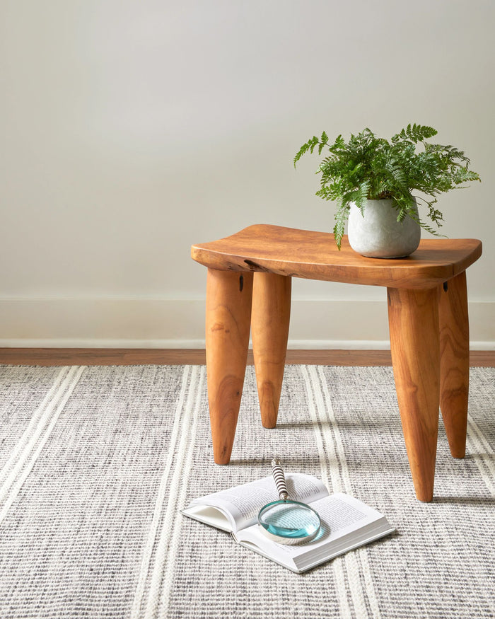 Malta Grey Handwoven Wool Rug Rug By Annie Selke