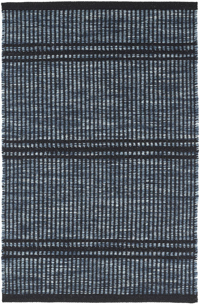 Malta Navy Handwoven Wool Rug Rug By Annie Selke