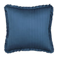 Meadow Dark Blue Square Decorative Throw Pillow 20" x 20" Throw Pillows By J. Queen New York