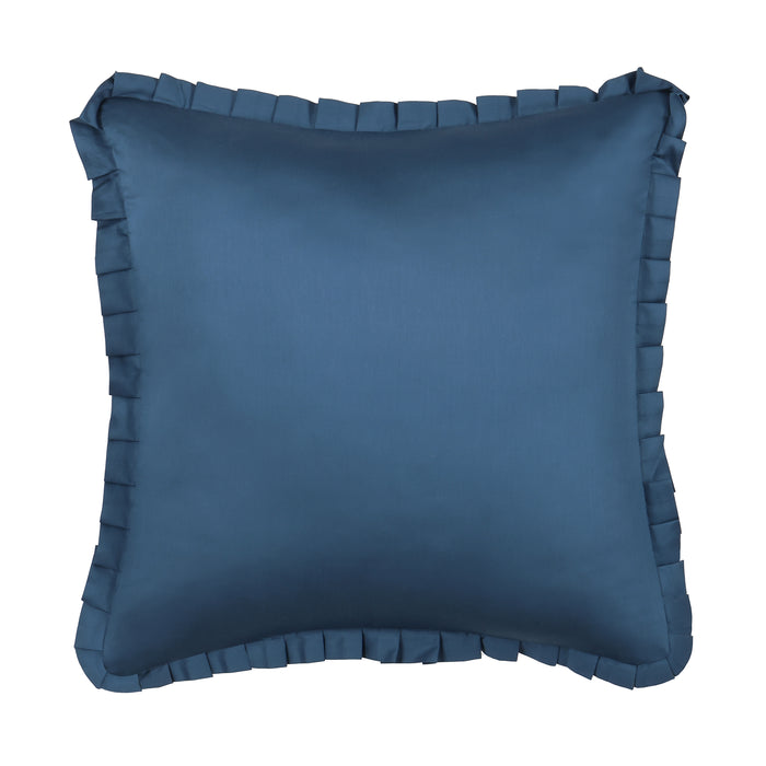 Meadow Dark Blue Square Decorative Throw Pillow 20" x 20" Throw Pillows By J. Queen New York