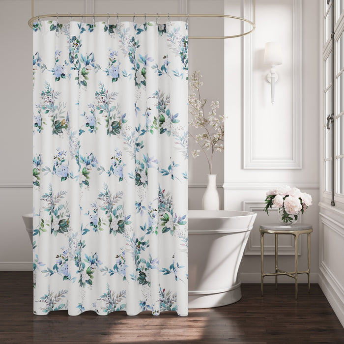 Meadow Teal Shower Curtain Shower Curtain By J. Queen New York