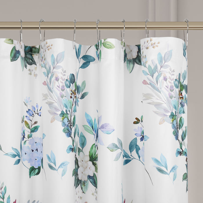 Meadow Teal Shower Curtain Shower Curtain By J. Queen New York