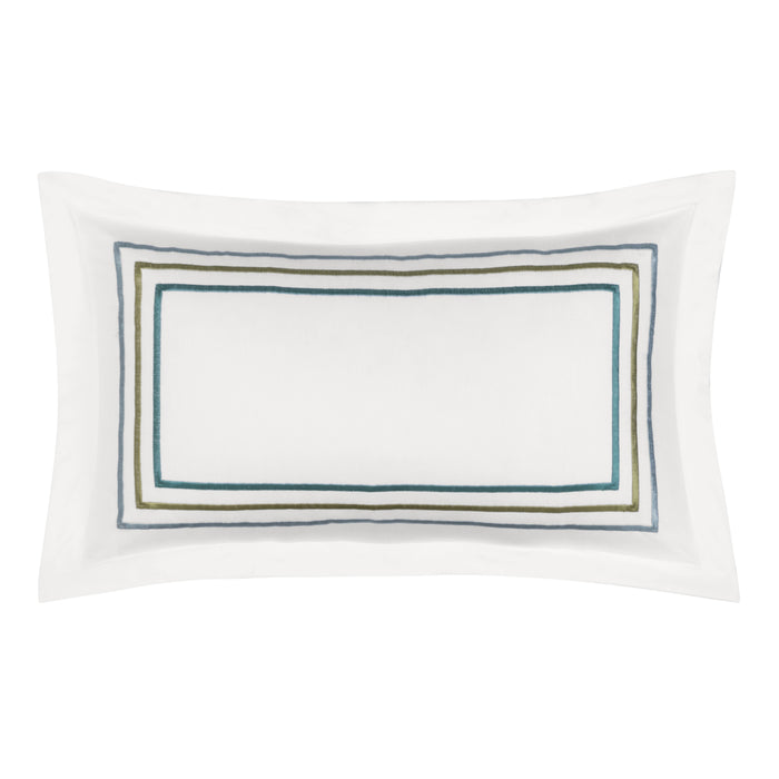 Meadow White Boudoir Decorative Throw Pillow 24" x 12" Throw Pillows By J. Queen New York