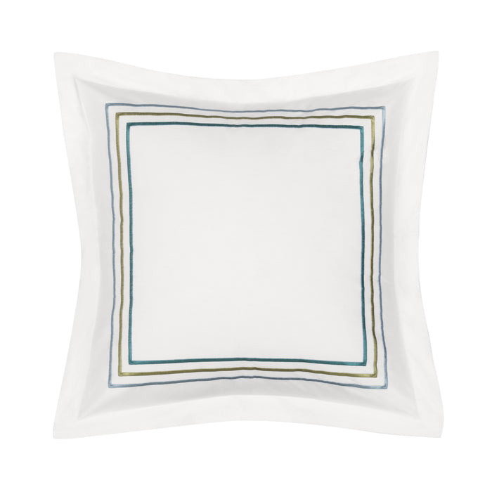 Meadow White Square Decorative Throw Pillow 18" x 18" Throw Pillows By J. Queen New York