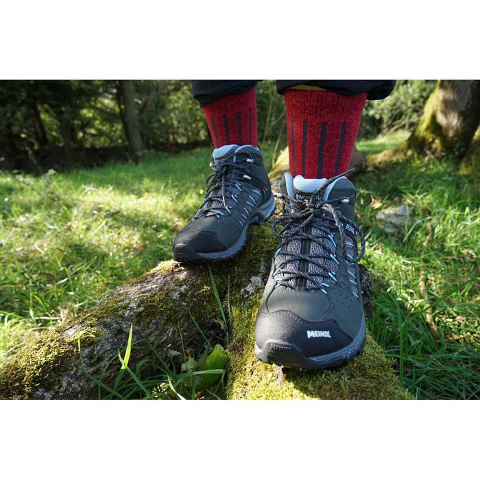 Meindl Journey Lady Mid GTX Wide Fit Walking Boots - Anthracite/Blue - Hill and Dale Outdoors