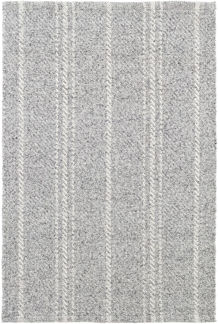 Melange Stripe Grey/Ivory Handwoven Indoor/Outdoor Rug Rug By Annie Selke