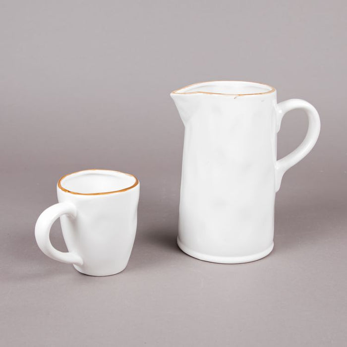 MERCURY CERAMIC JUG 19X12.5X20.5 WHITE (202028850)
