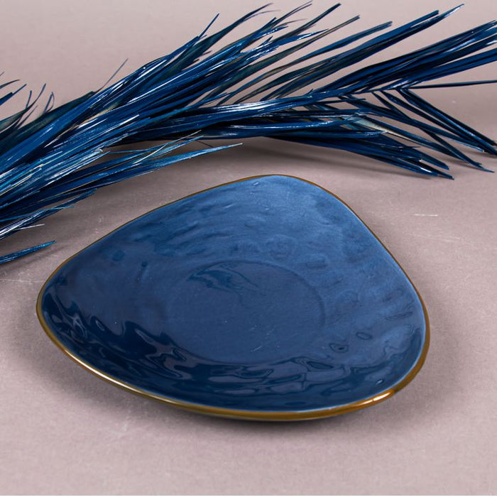 MERCURY CERAMIC SOUP  PLATE 24X24X4.5 INDIGO (202028847)