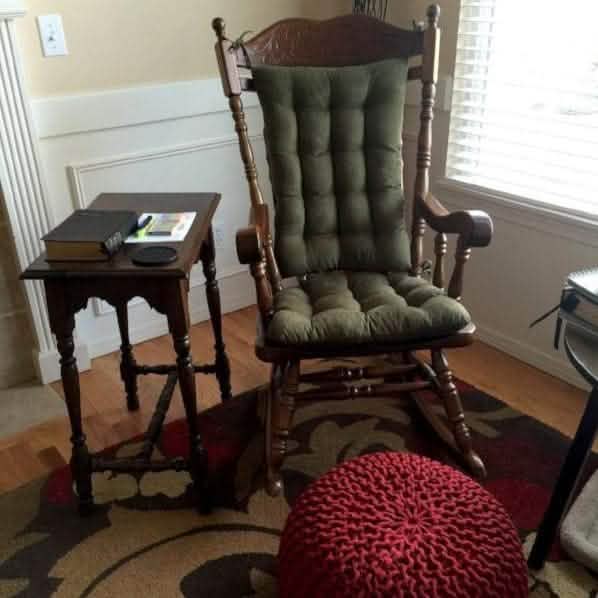 Soft Green Rocking Chair Cushion Pads