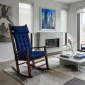 Microsuede Royal Blue Rocker Back Extender Pillow - Headrest Pillow