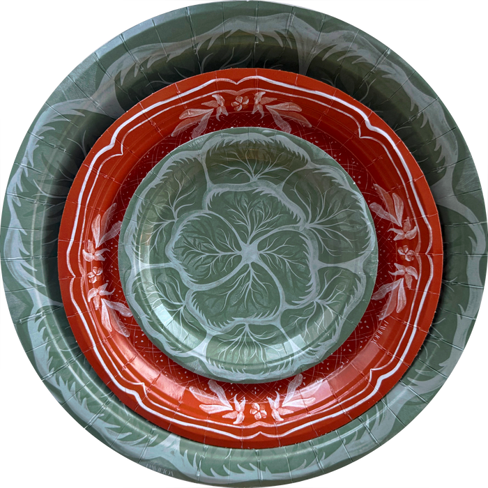 Mini Bunny Green Melissa's Garden Cabbage Plates - 8 pack