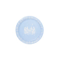 Mini Emily Hall's OK Let's Mahj Ice Blue Jasperware Paper Plate - 50 pack
