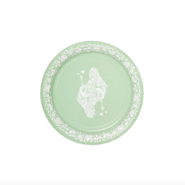 Mini Gwendolyn's G. McGee Queen of Hearts Mint Jasperware Paper Plate - 50 pack (Copy)
