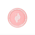 Mini Gwendolyn's G. McGee Queen of Hearts Rosy Pink Jasperware Paper Plate - 50 pack