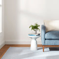 Miss Muffet French Blue Handwoven Cotton Rug Rug By Annie Selke