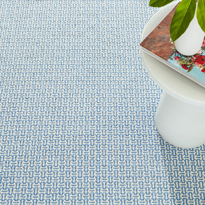 Miss Muffet French Blue Handwoven Cotton Rug Rug By Annie Selke