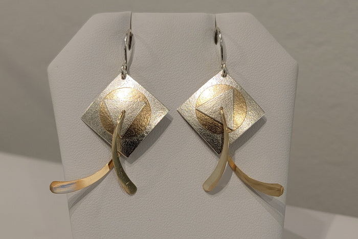 Handcrafted Mixed Metal Dangle Earrings