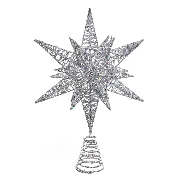 Multi-Angle Star Tree Topper, Silver