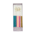 Multicolor Glitter Dip Candles