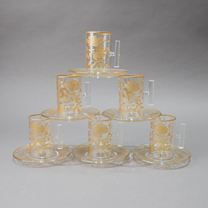NABEISI-SET/6PCS TEACUP&SAUCER GOLD (202016524)