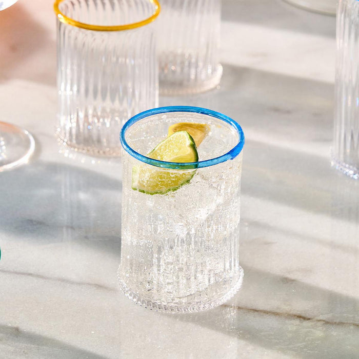 Juliska Nell Double Old Fashioned Glass Chambray
