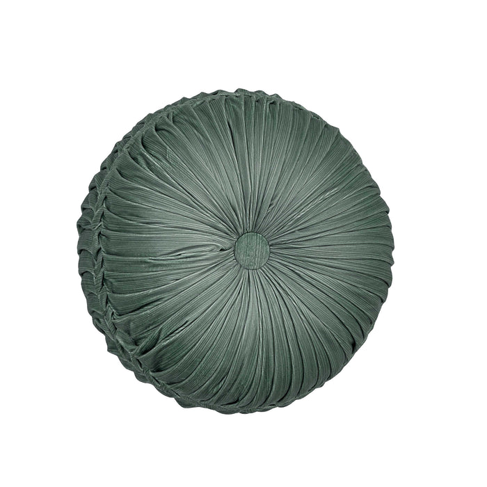 Nico Spa Tufted Round Decorative Throw Pillow 15" x 15" Throw Pillows By J. Queen New York