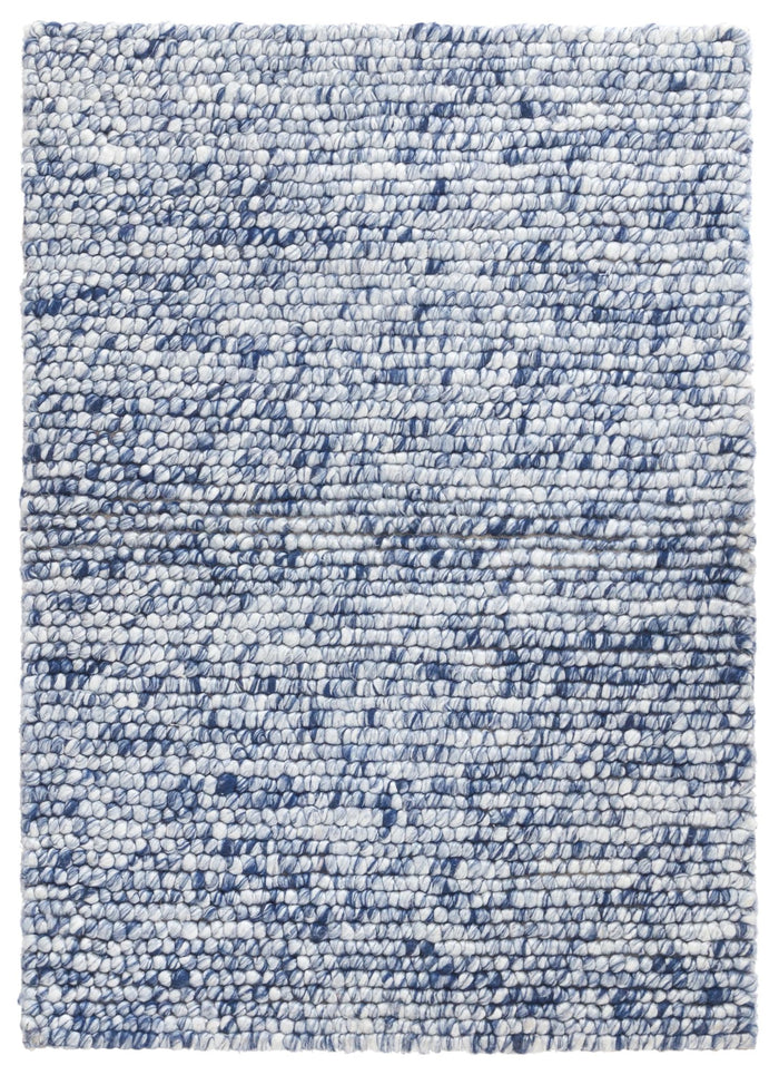 Niels Navy Handwoven Wool/Viscose Rug Rug By Annie Selke