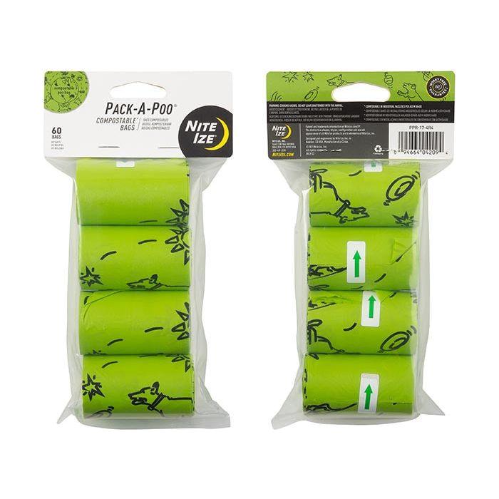 Nite Ize Pack - a - Poo Biodegradable Poo Bag Refill - Pack of 60 - Hill and Dale Outdoors