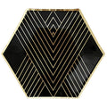 noir black and gold paper plate