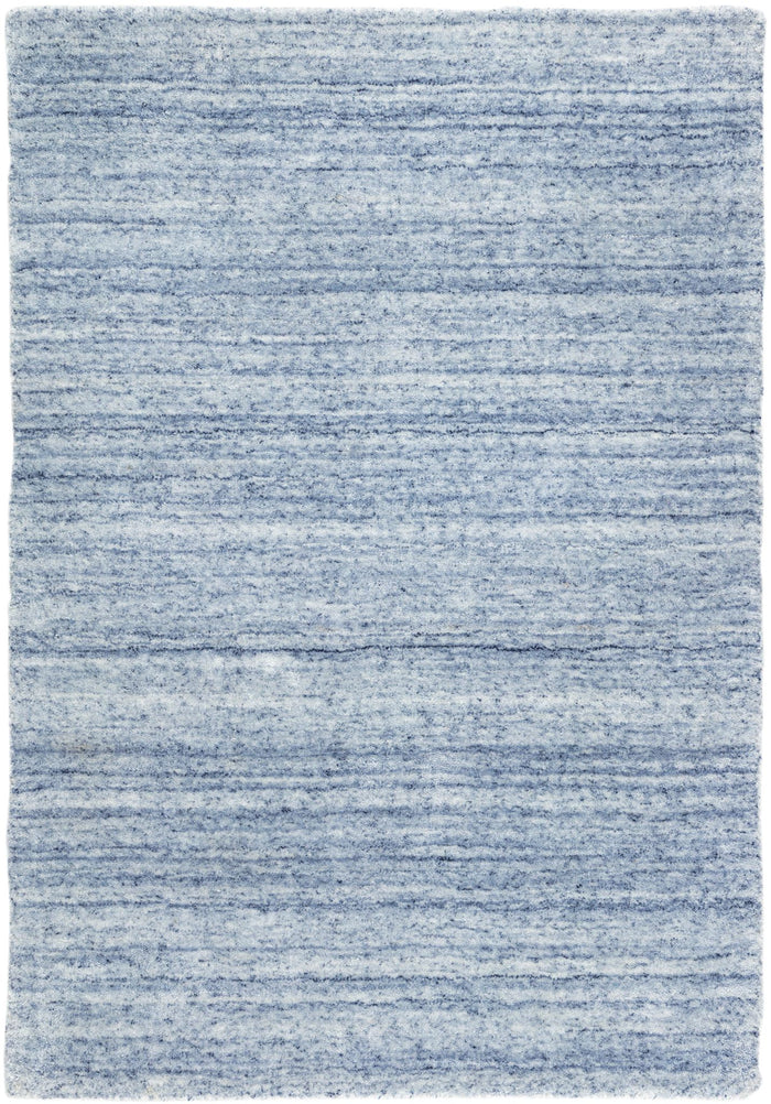 Nordic Blue Hand Loom Knotted Performance Rug Rug By Annie Selke