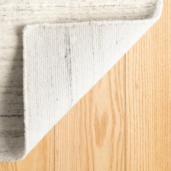 Nordic White Hand Loom Knotted Performance Rug Rug By Annie Selke