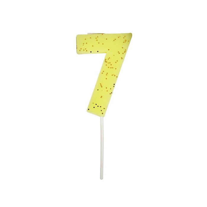 Number Candle 7 (Yellow)