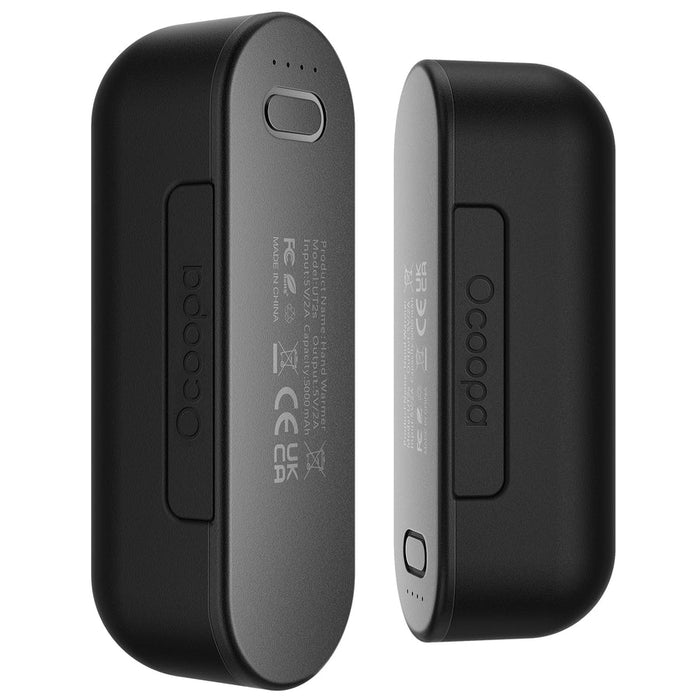Ocoopa UT2s Rechargeable Hand Warmer - Black - Hill and Dale Outdoors