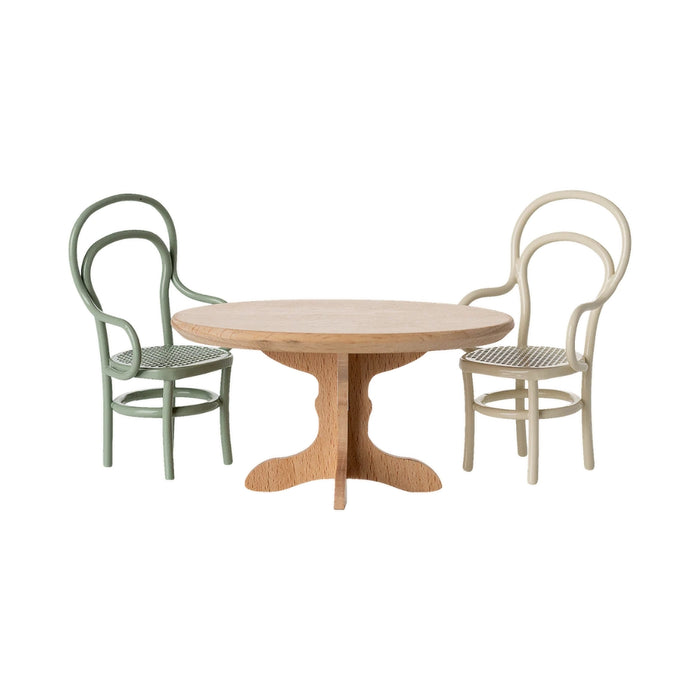 Maileg Oval dining table, Mouse - Nature