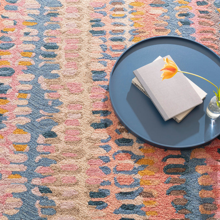 Paint Chip Coral Hand Micro Hooked Wool Rug Rug By Annie Selke