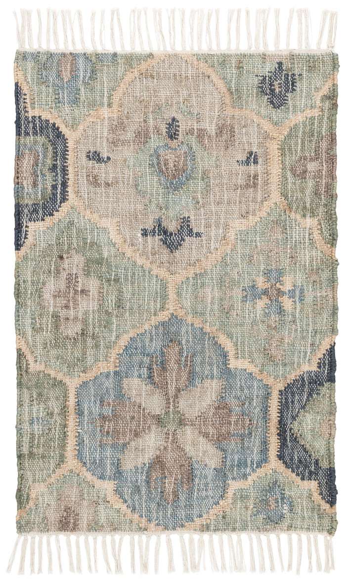 Pali Blue Handwoven Jute Rug Rug By Annie Selke