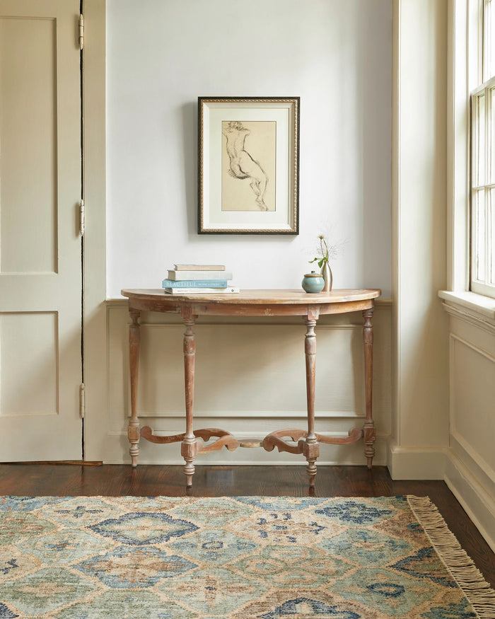 Pali Blue Handwoven Jute Rug Rug By Annie Selke