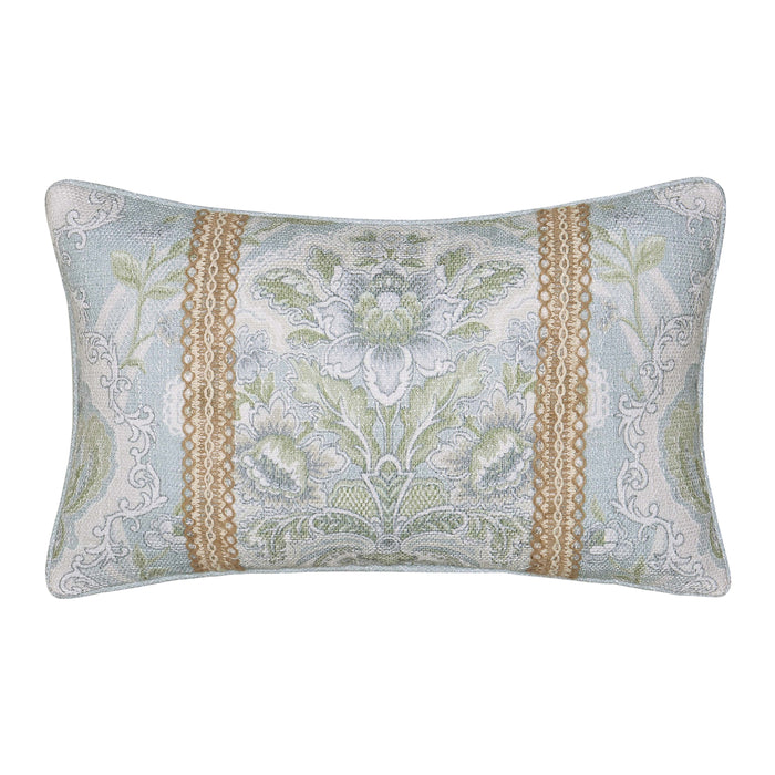 Pasadena Chambray Boudoir Decorative Throw Pillow 21" x 14" Throw Pillows By J. Queen New York