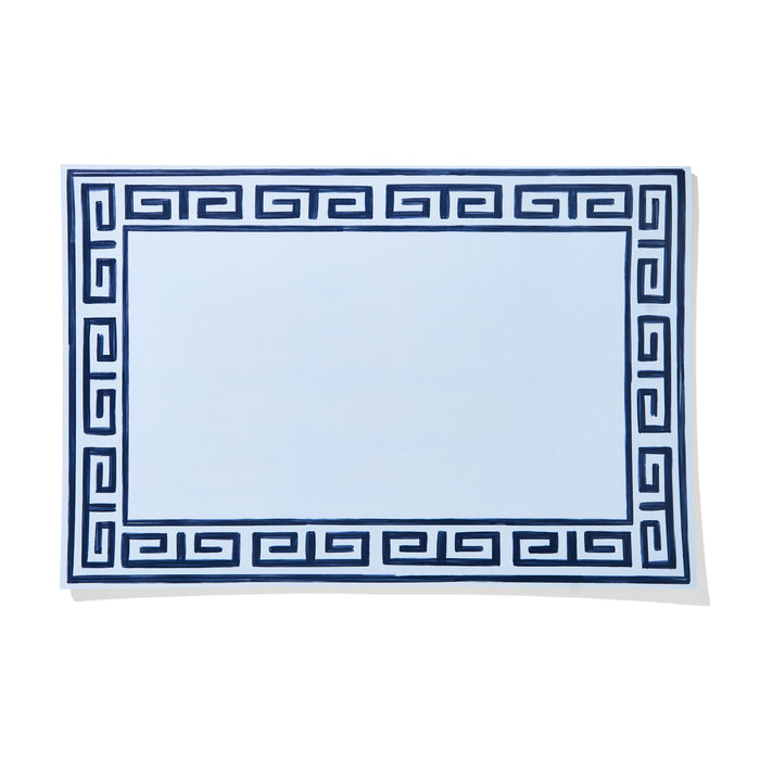 Pavilion Sky and Navy Greek Key Paper Placemat Pad