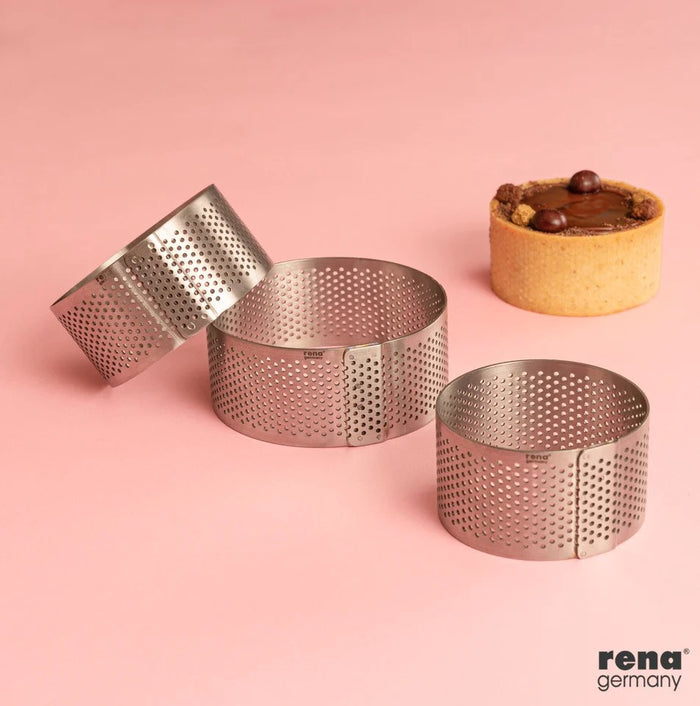 Perforated Round Tart Ring – 3 pc set (H-35mm)- 150x35mm
