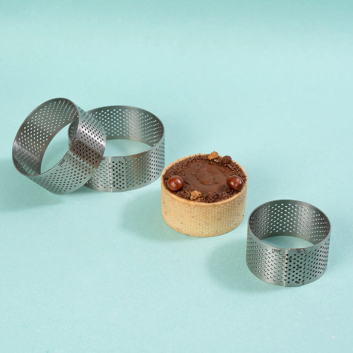Perforated Round Tart Ring – 3 pc set (H-35mm)- 200x35mm