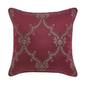 Phyllis Bordeaux Embellished Square Decorative Throw Pillow 20" x 20" Throw Pillows By J. Queen New York