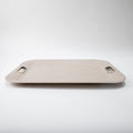 PLASTIC TRAY LARGE WITH HANDLE BRAID LATTE 55CMX40CM (202107454)