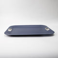 PLASTIC TRAY LARGE WITH HANDLE BRAID NAVY 55CMX40CM (202107462)