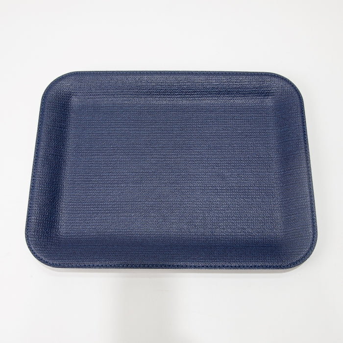PLASTIC TRAY SMALL BRAID NAVY 33CMX25CM (202107464)