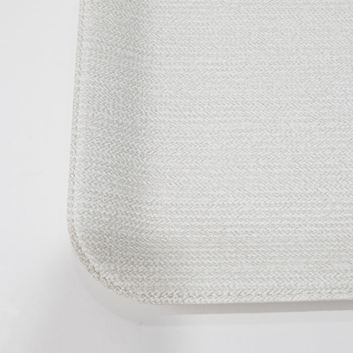 PLASTIC TRAY SMALL BRAID WHITE 33CMX25CM (202107460)