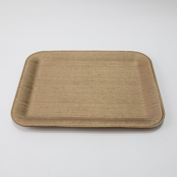 PLASTIC TRAY SMALL SILK BRONZE 33CMX25CM (202107480)